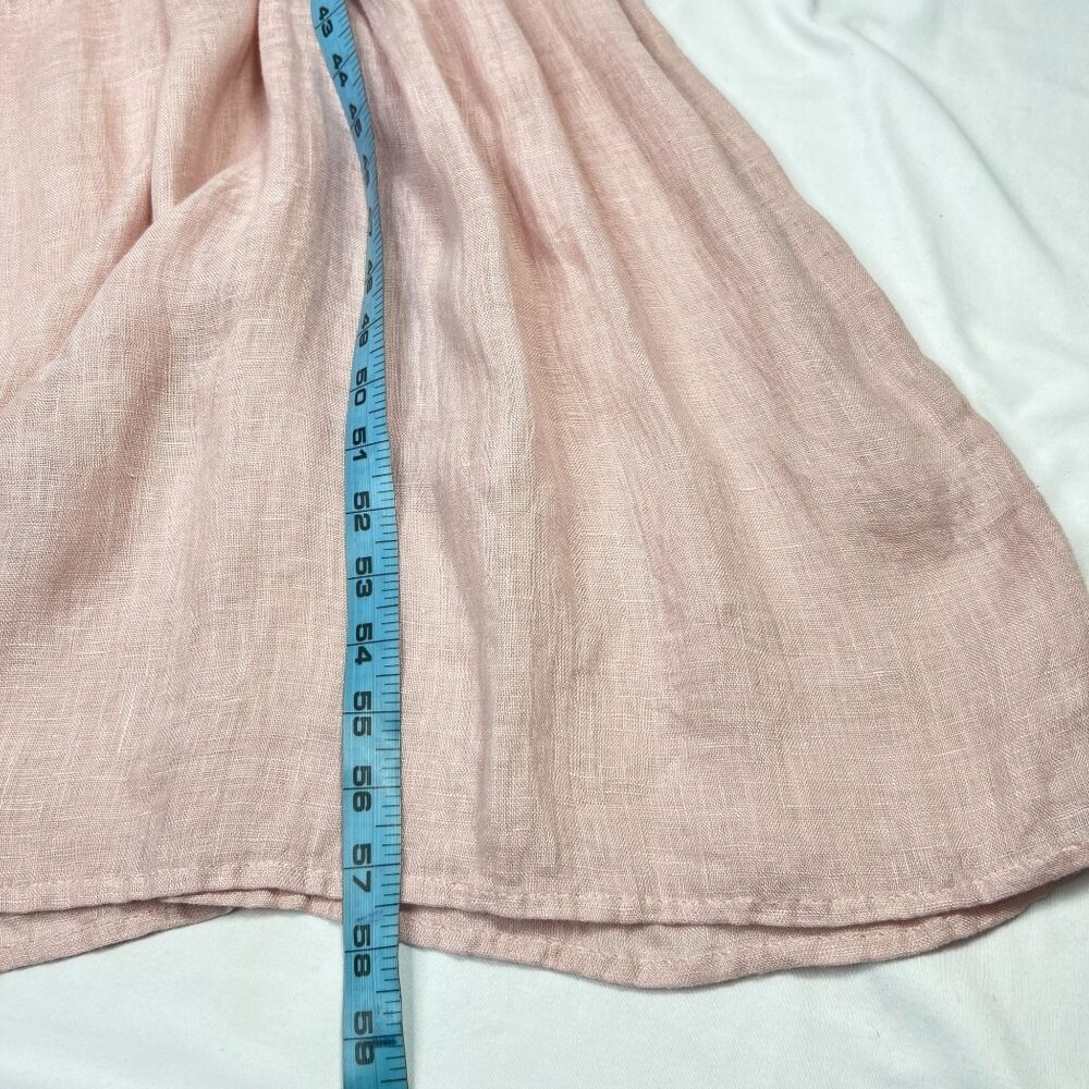Crown Linen Designs Drop Waist Linen Maxi Dress Sleeveless Lilac Pink XL - Picture 4 of 7